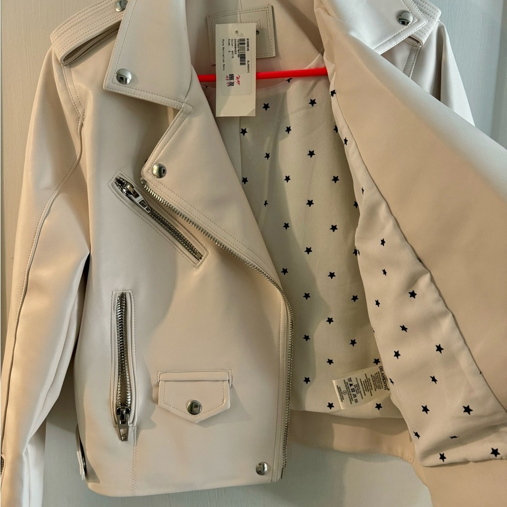 White Moto Blank NYC jacket. Never worn. Size S - Picture 5 of 8